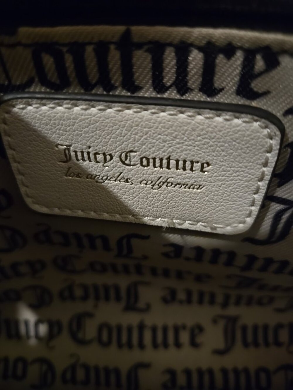 Juicy Couture Bowler Double Handle Purse W/Nylon Shoulder Strap - Picture 5 of 7